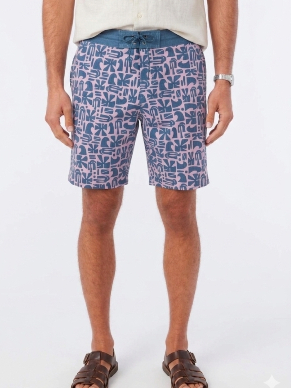 O'Neill Geometric Abstract Purple/Blue Print Board Shorts - Size 28 NWT